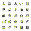 Green Black Website Icons -  Business & Office