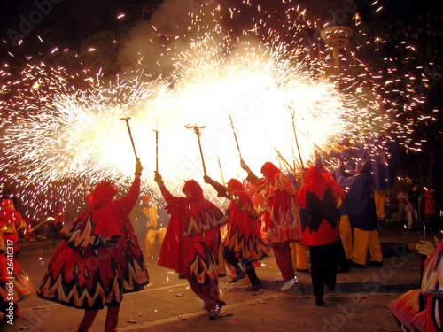 Photo: Carrefoc at the Merce Fiesta, Barcelona, Spain Carrefoc at the Merce Fiesta, Barcelona, Spain