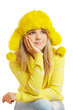 girl in furry hat