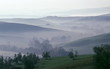 Hügellandschaft Toskana Morgennebel Morgenstimmung