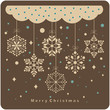 Vector set of snowflakes background