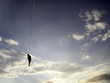 Hang by the rope.