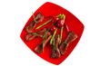 meat and spice on red