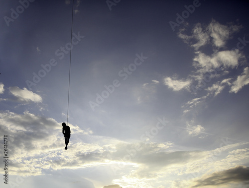 Photo: Hang by the rope. Hang by the rope.
