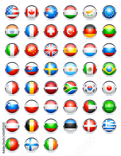 Vector: icônes drapeaux pays icônes drapeaux pays