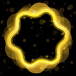 Golden Design Border with Sparkles and Swirls. Golden Design Border with Sparkles and Swirls.