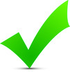 3d glossy green ok sign
