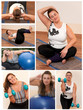 Collage Fitness und abnehmen