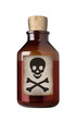 Old fashioned drug bottle, isolated.