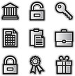 Web icons silver contour financial Web icons silver contour financial