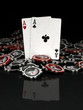 Poker chips and cards Poker chips and cards