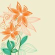 Floral background for greeting card