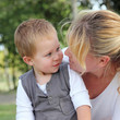 Tendre sourire à maman