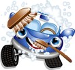 Auto Lavaggio Cartoon-Car Wash-Vector