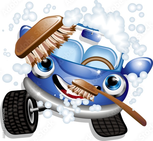 cartoon car washing. Auto Lavaggio Cartoon-Car