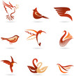 Vector: Different birds icons Different birds icons