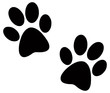 Black paw prints