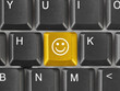 Photo: Computer keyboard with smile key Computer keyboard with smile key