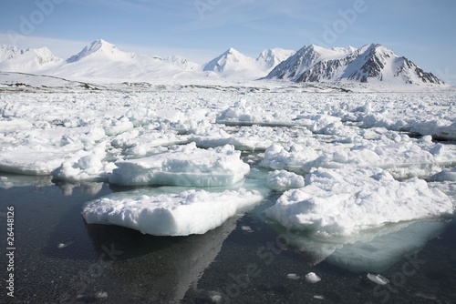 Photo: Frozen Arctic fjord Frozen Arctic fjord