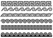 Vector: Meander and wave. Ancient Greek ornament. Meander and wave. Ancient Greek ornament.