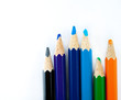 color pencil on white background