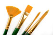 paint brush set on white background