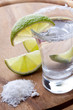 shot glass filled with clear cold alcohol shot glass filled with clear cold alcohol