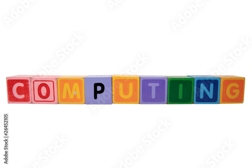 Photo: computing in toy block letters computing in toy block letters