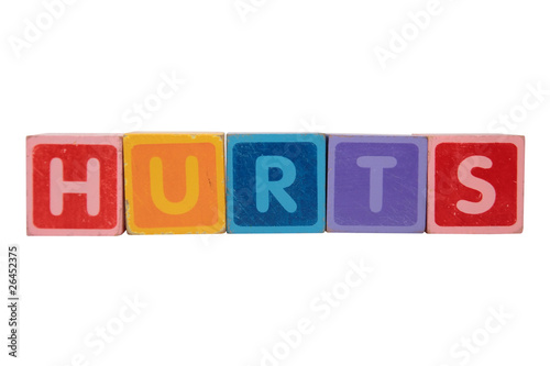 Photo: hurts in toy blocks letters hurts in toy blocks letters