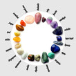 Foto: Gems color spectrum with names Gems color spectrum with names