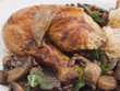 Hähnchenkeule mit Pilzen