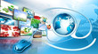 Television and internet production technology concept Television and internet production technology concept