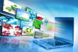 Television and internet production technology concept Television and internet production technology concept
