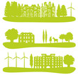 ville, foret et nature verte avec éoliennes # SP6463 ville, foret et nature verte avec éoliennes # SP6463