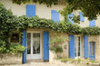 French House with window shutters Provence France French House with window shutters Provence France