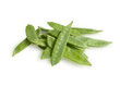 Snow Peas Isolated on White, clipping path included