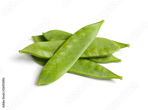 Foto: Snow Peas Isolated on White Snow Peas Isolated on White