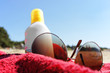 Foto: beach book sunglasses suncream towel 2 beach book sunglasses suncream towel 2
