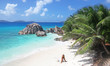 Single Blonde Sun worshiper in The Seychelles