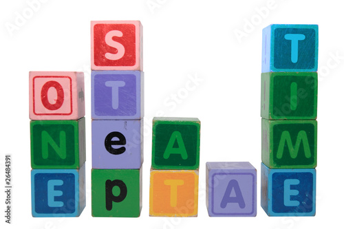 Photo: one step at a time in toy blocks one step at a time in toy blocks