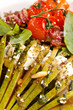 salad with pear, cherry tomatoes and blue cheese