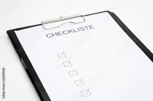 Foto: Checkliste Checkliste