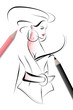Fashion sketch illustration