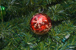 Red snowflake Christmas ornament