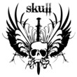 vector illustration tattoo skull (black) vector illustration tattoo skull (black)