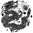 vector illustration iconic dragons (black) vector illustration iconic dragons (black)