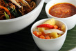 hot chili and pickles condiment food