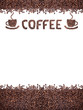 Brown roasted coffee beans