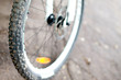 background with fragment of mountain bike