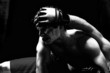 Mixed martial artists fighting - ground fighting